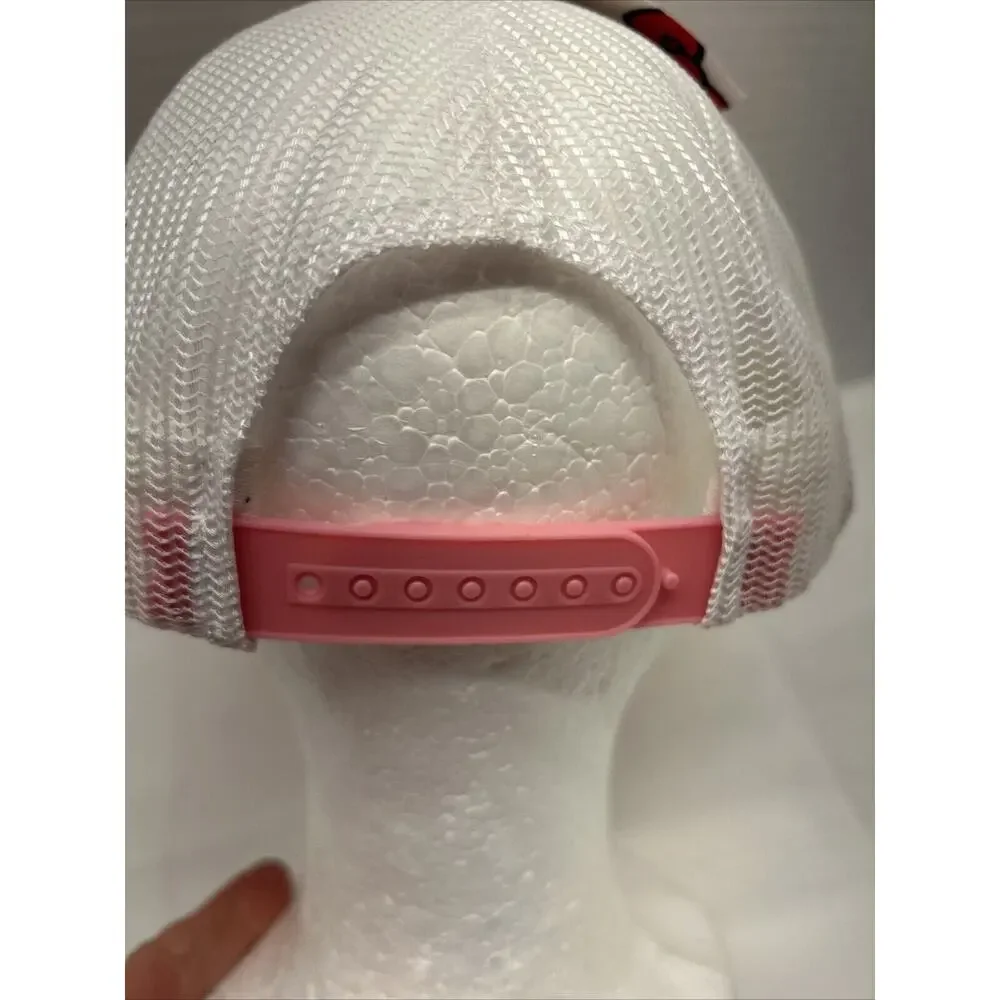 Hello Kitty BallCap Youth Always Kind Pink White Mesh Embroidered Adjustable NEW